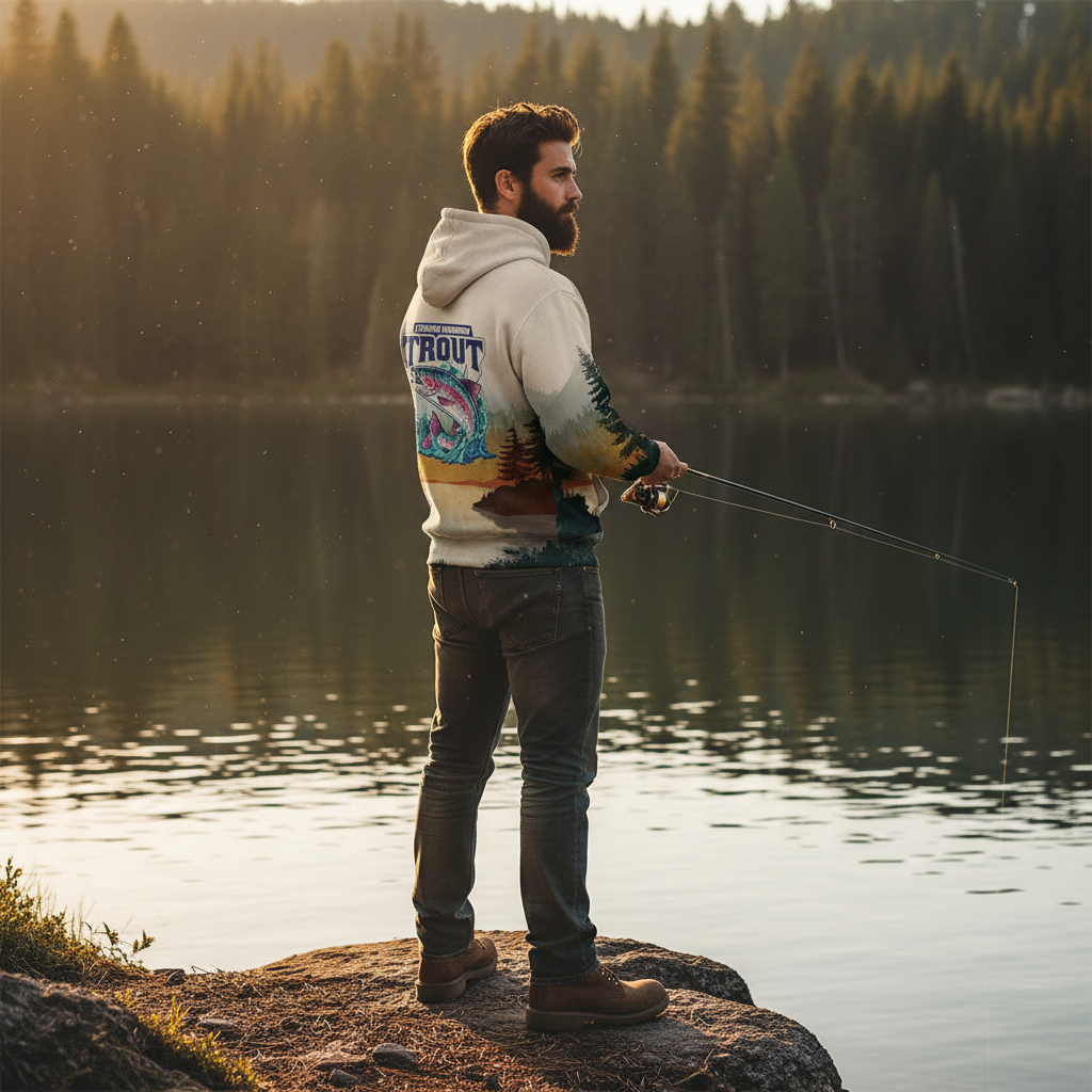 Trout Fish Lover Vintage All Over Print Shirt