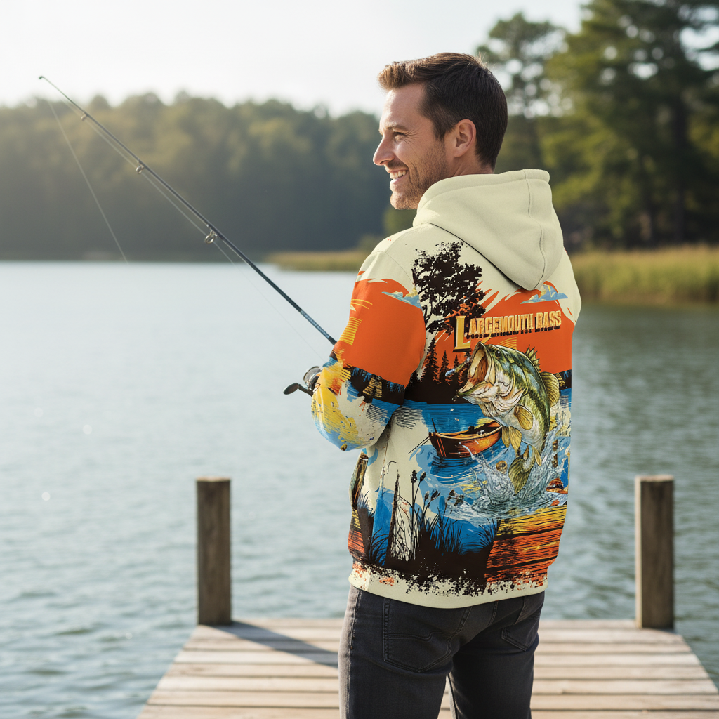 Largemouth Bass Jumping All Over Print Shirt