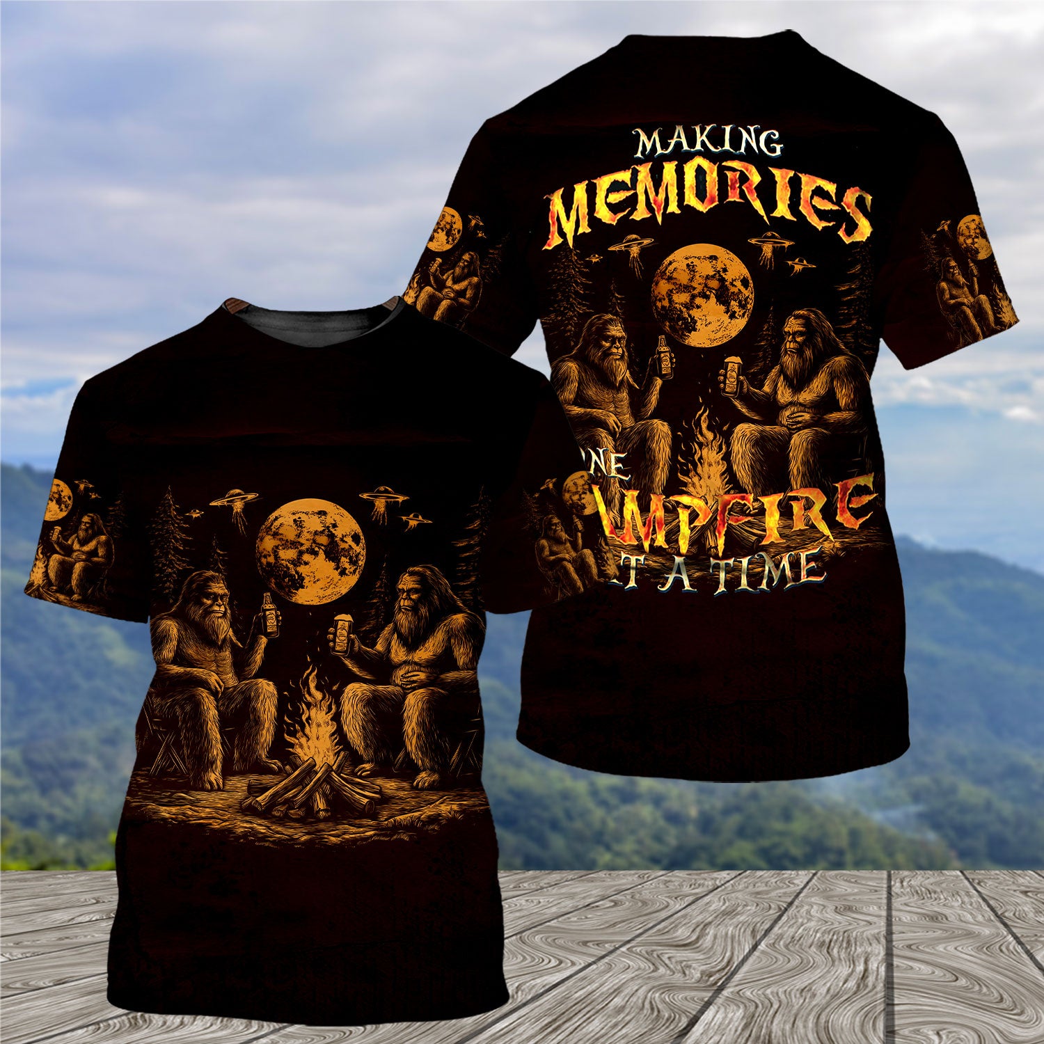 Making Memories One Campfire At A Time All Over Print Shirt