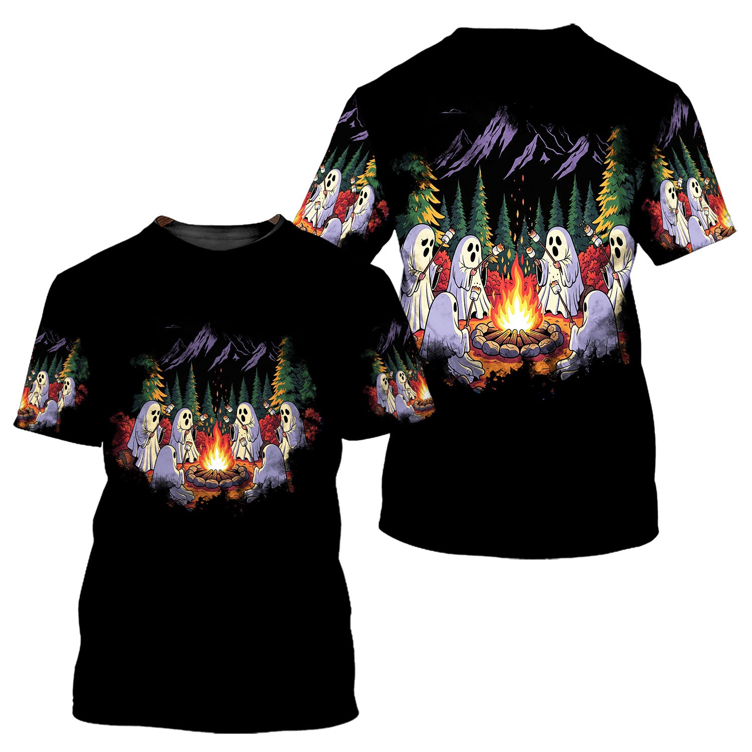 Ghost Camping Crew All Over Print Shirt