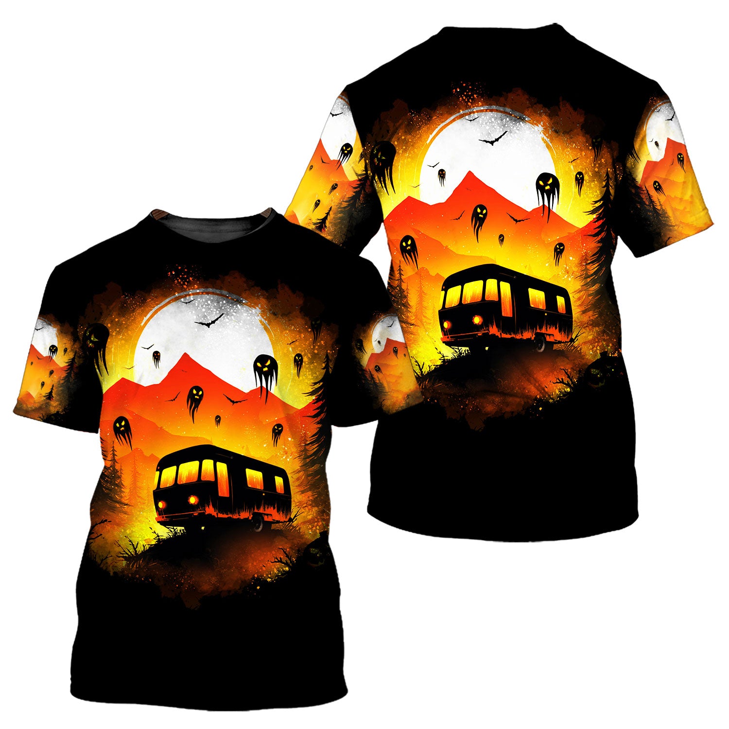 Haunted Camping Car All Over Print Shirt