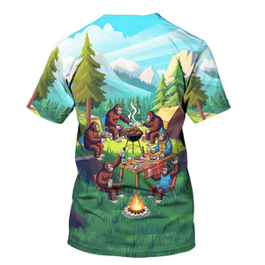 Sasquatch family BBQs All Over Print Shirt