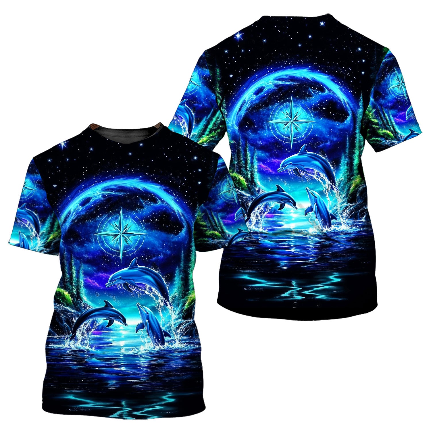 Peace Sea Happy Dolphins All Over Print Shirt