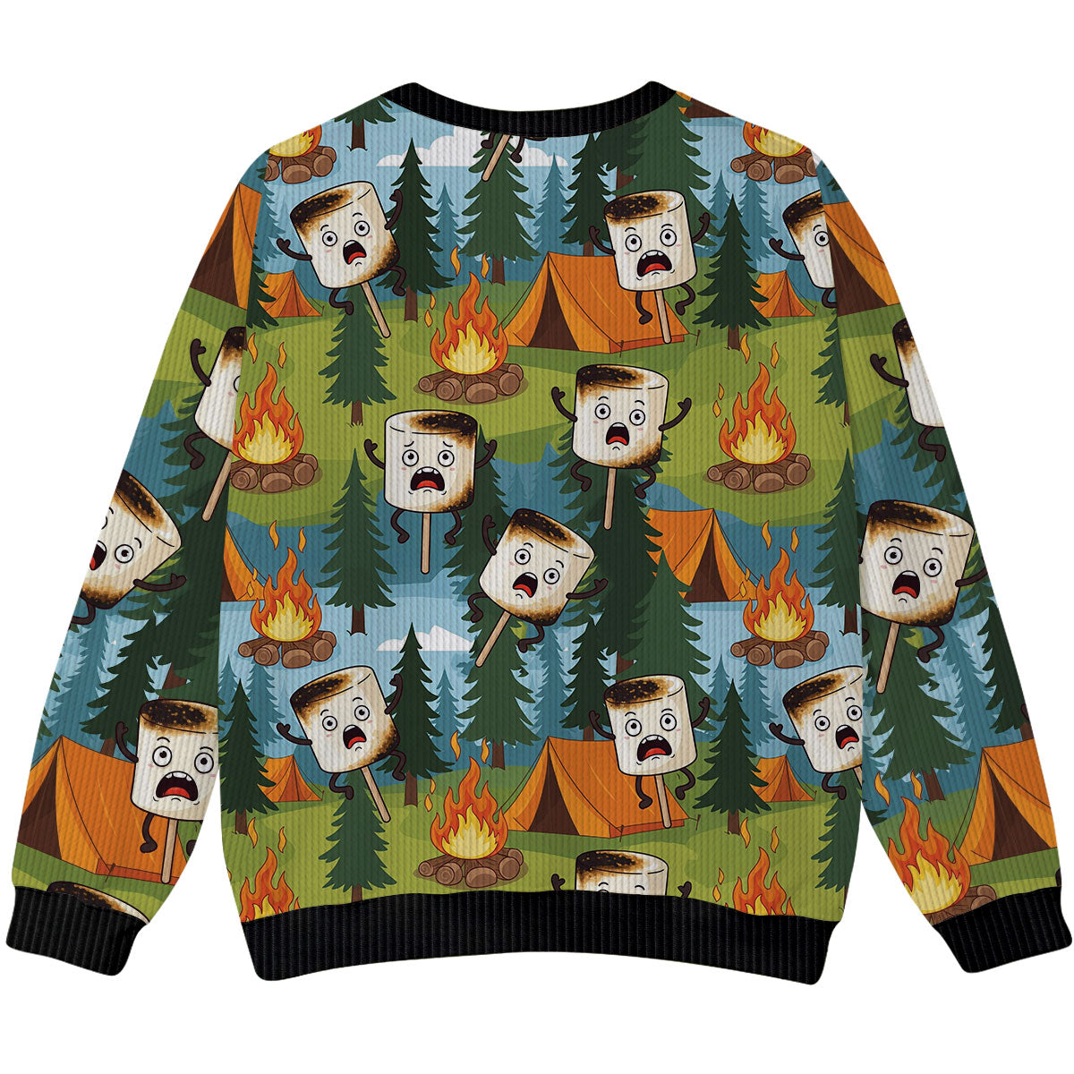Funny Burnt Mashmallow Ugly Sweater