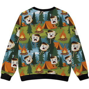 Funny Burnt Mashmallow Ugly Sweater