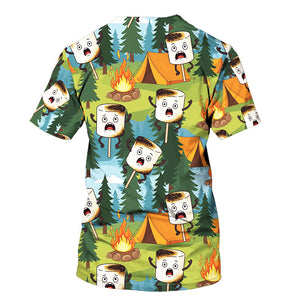 Funny Burnt Marshmallow All Over Print Shirt