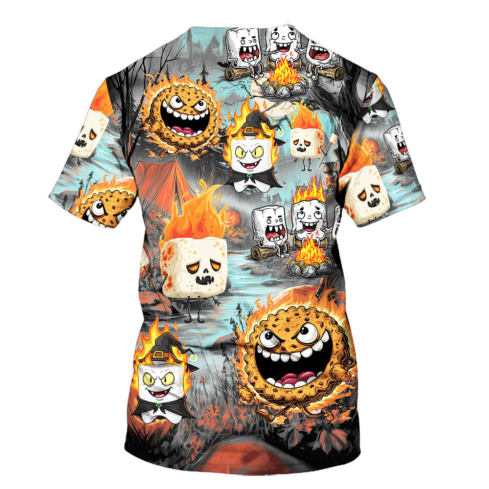 Burnt Marshmallow Halloween All Over Print Shirt