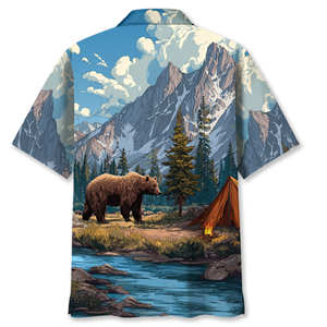 Wild Bear Camping Adventure 3D Hawaiian Shirt