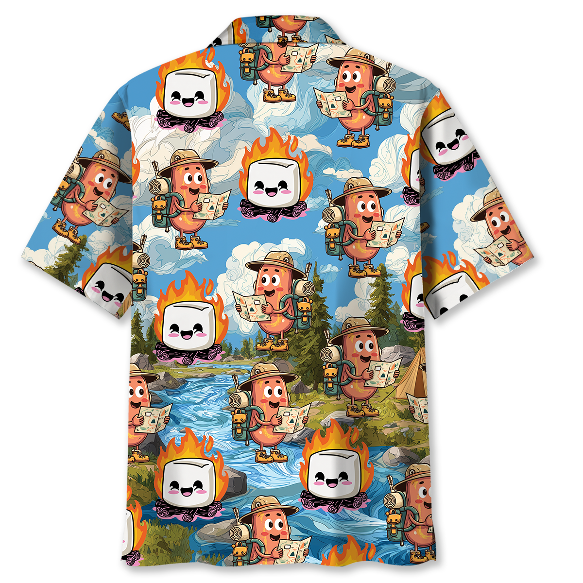 Funny Hotdog Adventure Hawaiian Shirt