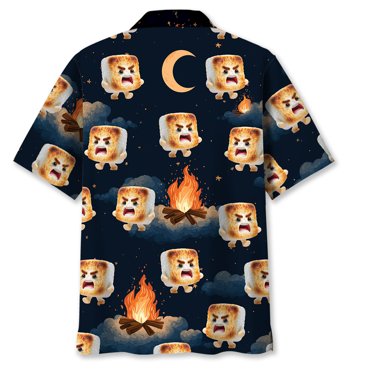 Toasted Marshmallow Crying Cartoon Hawaiian Shirt
