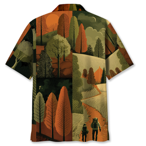 Retro Hiking Adventure Vintage Wilderness Camping Hawaiian Shirt
