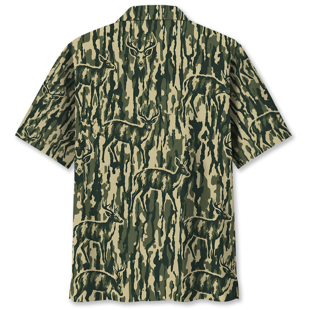 Deer Stripe Camouflage Hawaiian Shirt