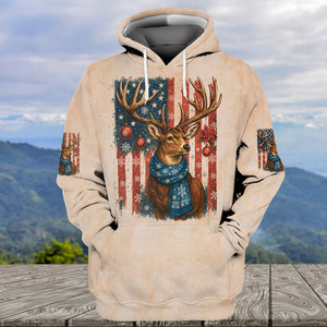 Funny Deer Christmas The Closer I Get To Nature All Over Print Shirt