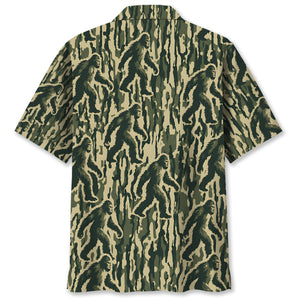 Bigfoot Stripe Camouflage Hawaiian Shirt