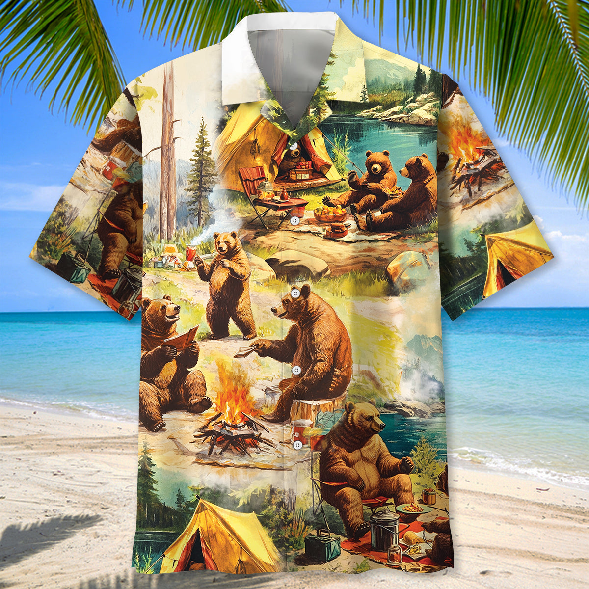 Wildlife Animal Camping Hawaiian Shirt