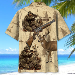 Vintage Wild Deer Hunting Hawaiian Shirt