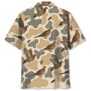 Hunting Quail Camouflage Hawaiian Shirt
