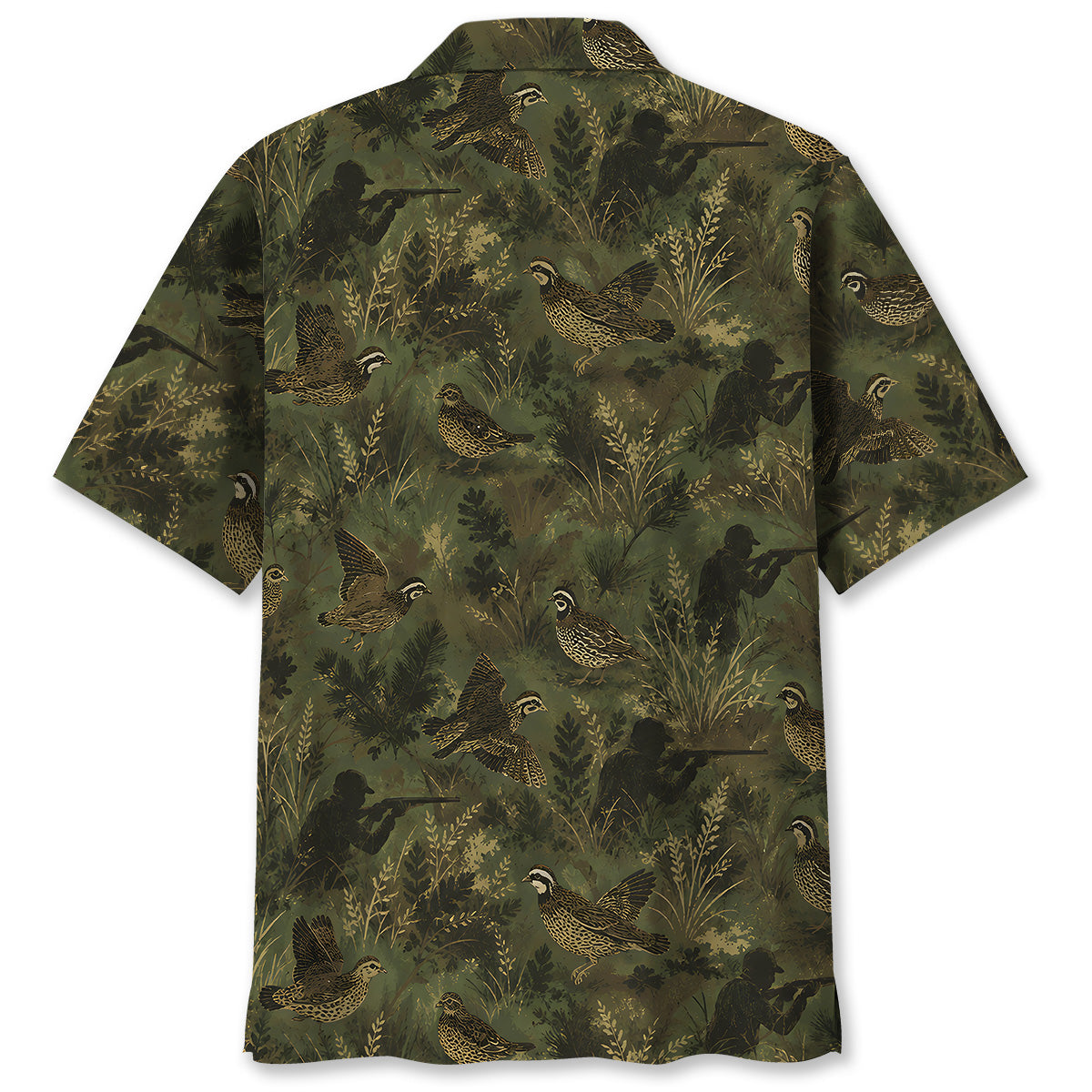 Camouflage Quail Hunting Pattern Hawaiian Shirt