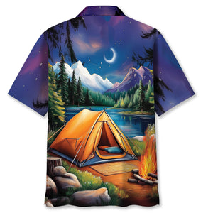 Campfire Vintage Art Hawaiian Shirt