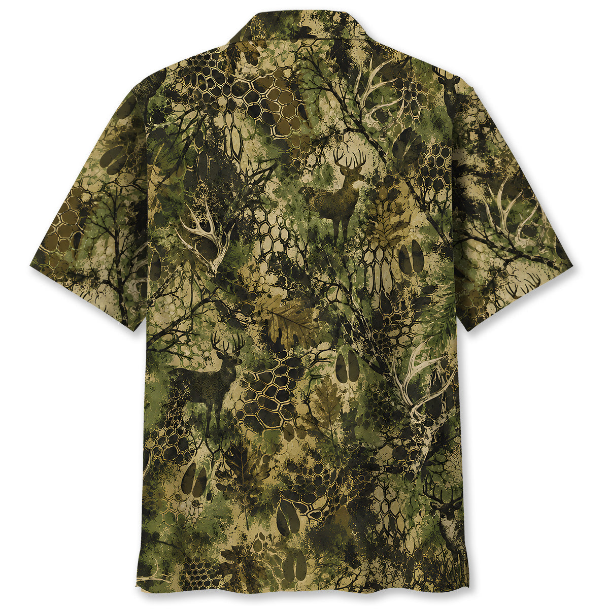 Deer Hunting Hex Camo Hawaiian Shirt