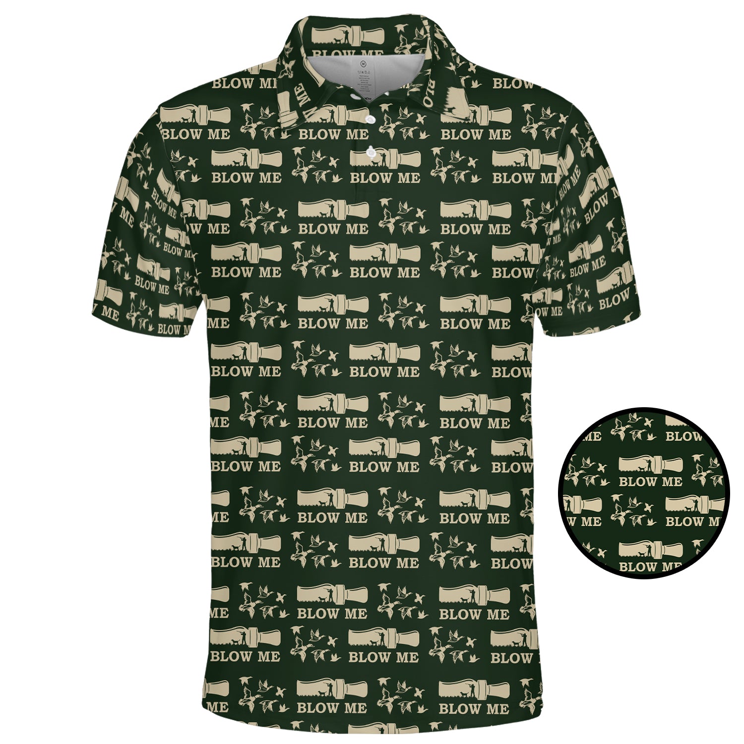 Duck Hunting Blow Me Polo For Men