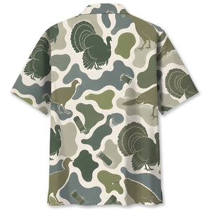 Turkey Camouflage Hunting Funny Pattern Hawaiian Shirt