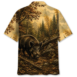 Feral Pig Fall Forest Hawaiian Shirt