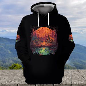 Upside-Down Haunted Camping All Over Print Shirt