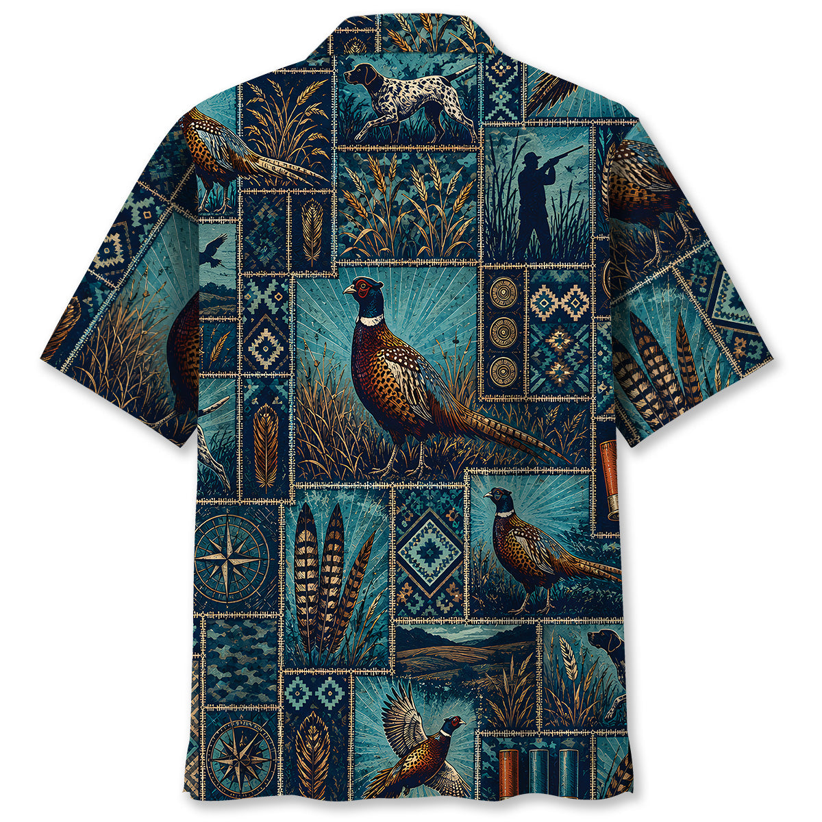 Pheasant Hunting Vintage Pattern Hawaiian Shirt