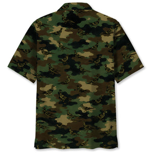Pheasant Camouflage Millitary Hawaiian Shirt