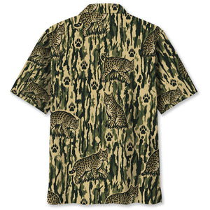 Bobcat Stripe Camouflage Hawaiian Shirt