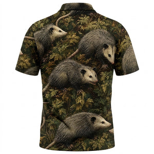 Wild Opossum Vintage Pattern Men Polo Shirt