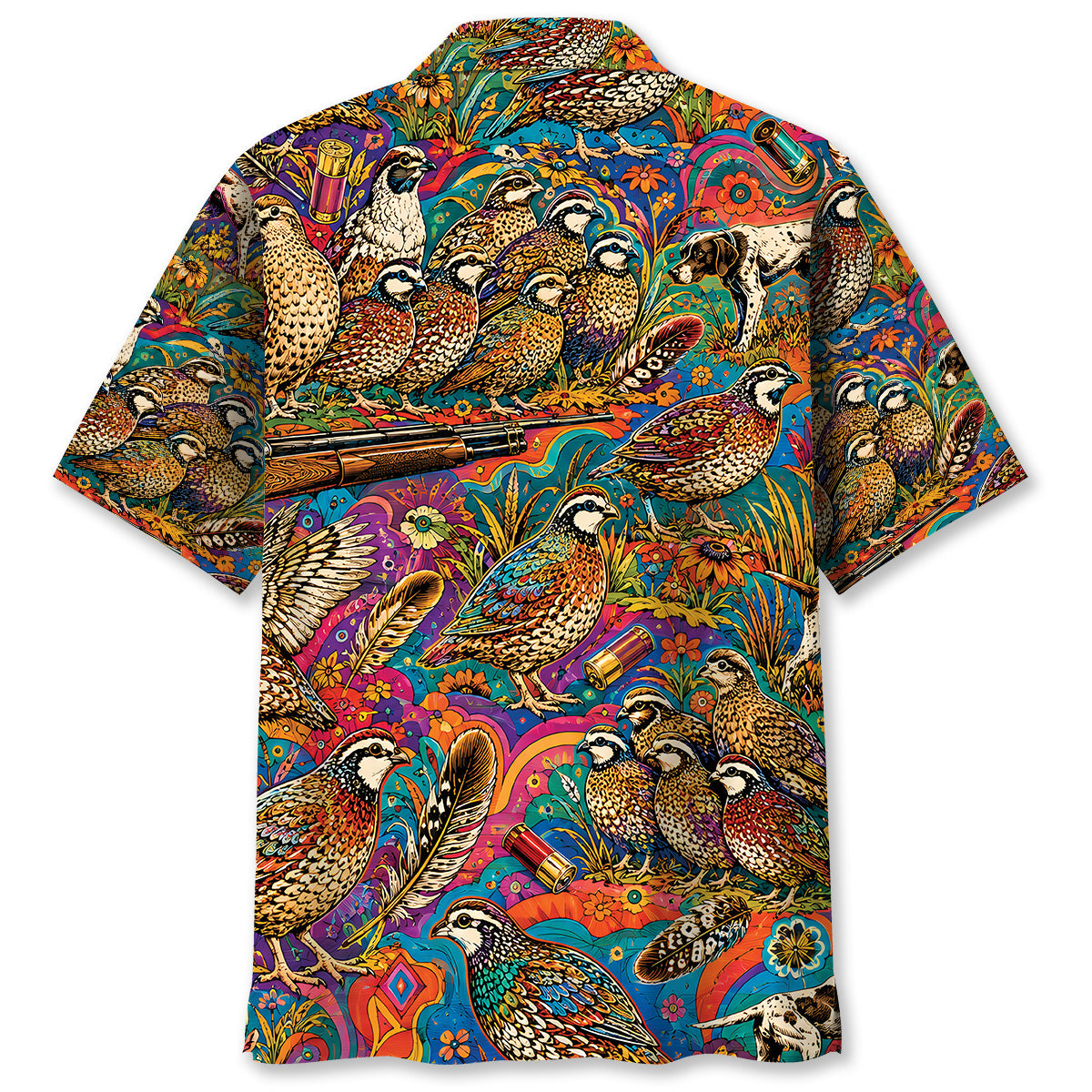 Psychedelic Quail Hunting Hawaiian Shirt