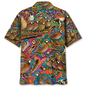 Psychedelic Quail Hunting Hawaiian Shirt