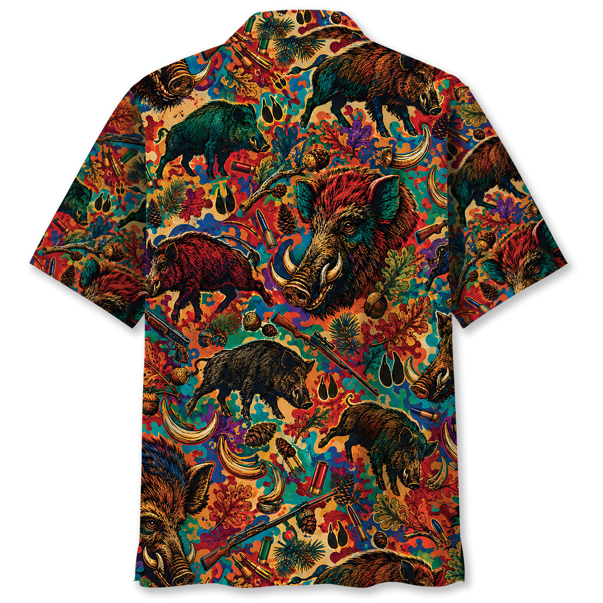 Psychedelic Hog Hunting Hawaiian Shirt