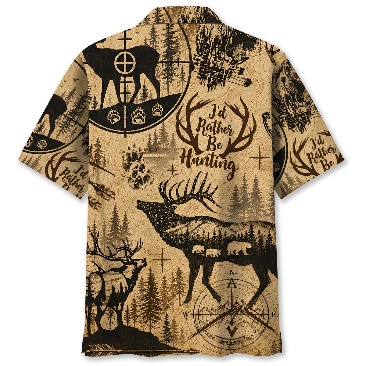 Deer I'd Rather Be Hunting Hawaiian Shirt