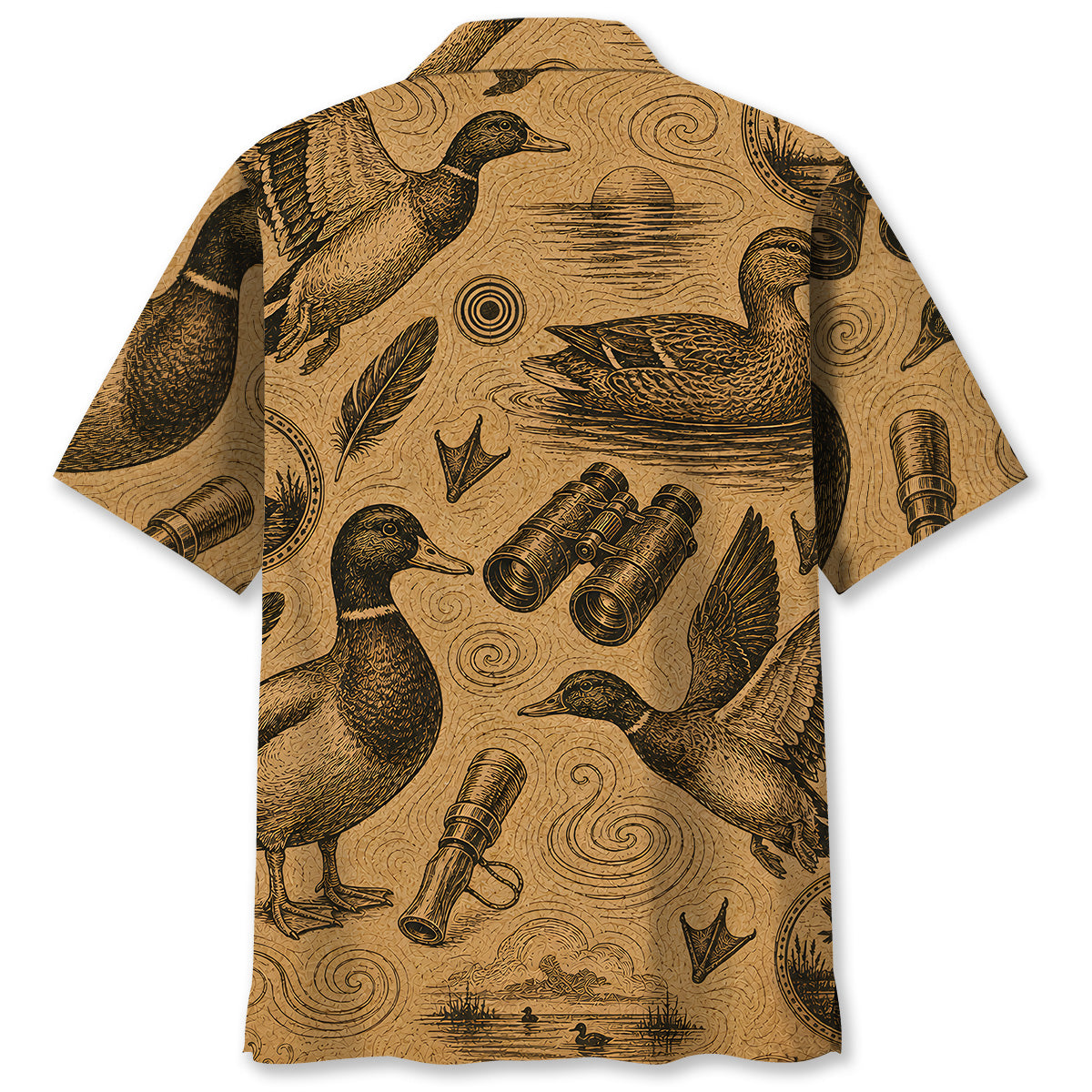 Duck Hunting Vintage Artwork Hawaiian Shirt