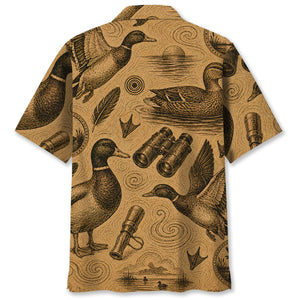 Duck Hunting Vintage Artwork Hawaiian Shirt