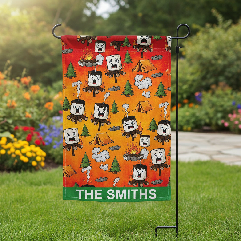 Custom Name Burnt Marshmallow Dancing Party Flag Decor