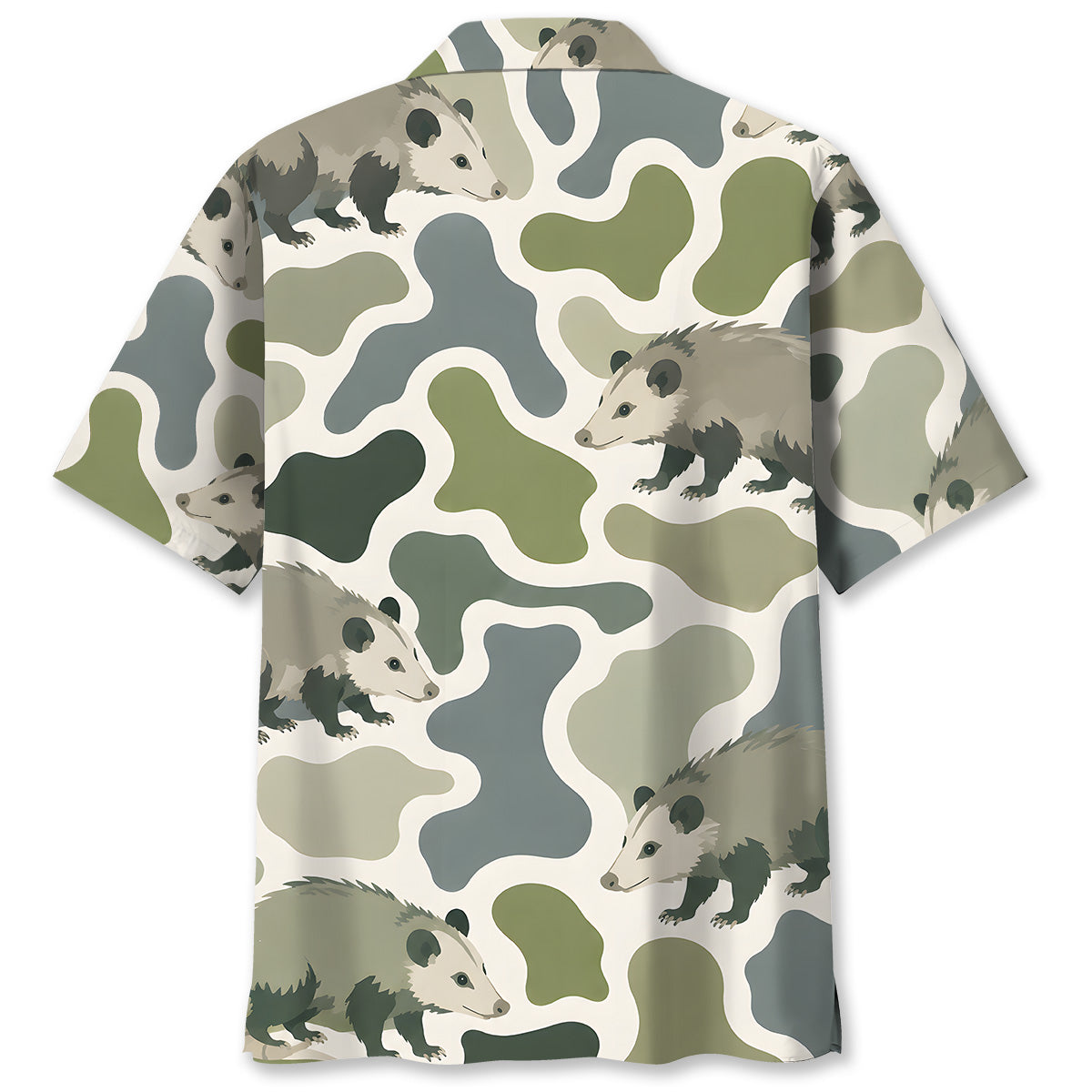 Opossum Camouflage Hunting Funny Pattern Hawaiian Shirt