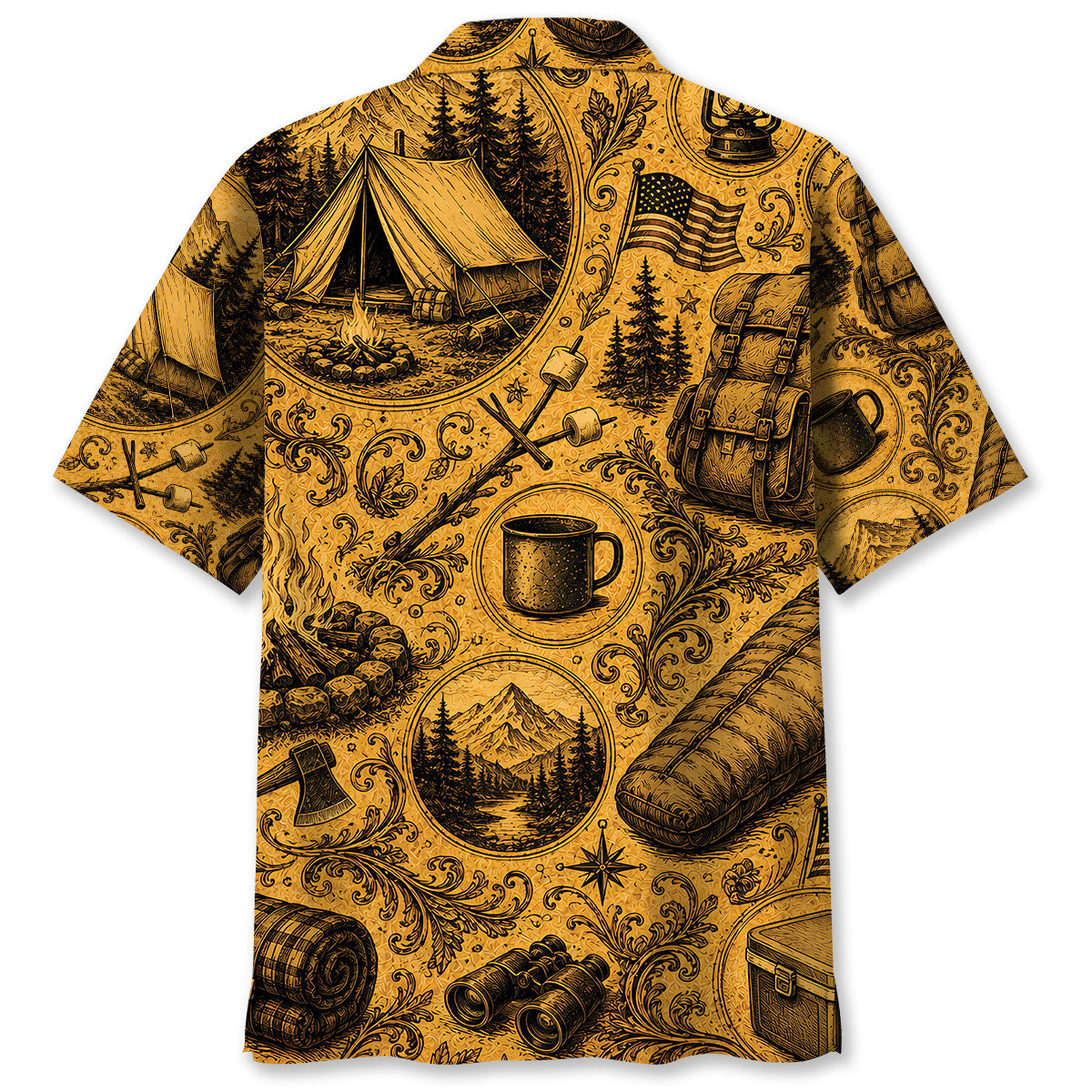 Camping Vintage Legend Art Hawaiian Shirt