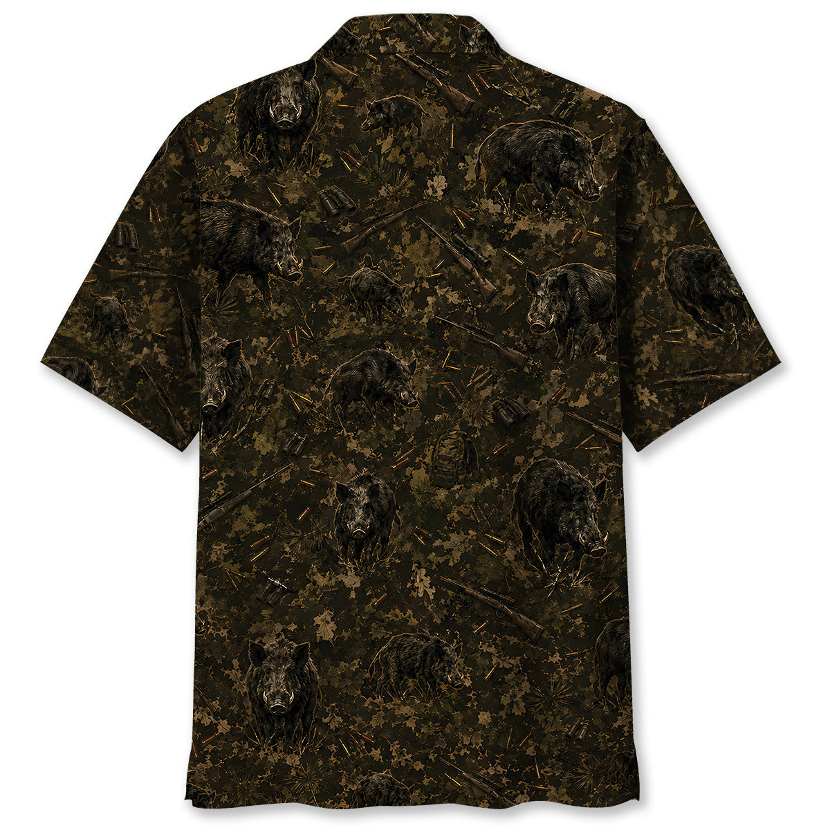 Hog Hunting Camo Hawaiian Shirt