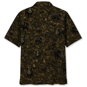 Hog Hunting Camo Hawaiian Shirt