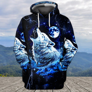 Mystical Wolf Howing Art All Over Print Shirt