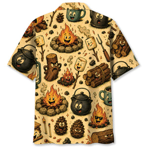 Vintage Funny Campfire Hawaiian Shirt