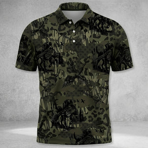 Camouflage Pheasant Hunting Men Polo Shirt