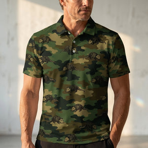 Opossum Camouflage Millitary Men Polo Shirt