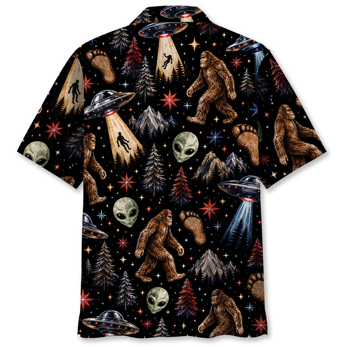 Cosmic Sasquatch Night Hawaiian Shirt