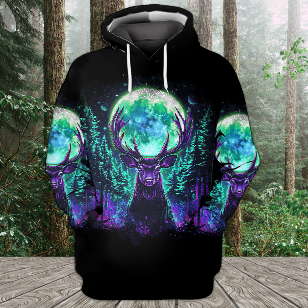 Into The Forest I Go Spirit Deer All Over Print Shirt