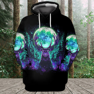 Into The Forest I Go Spirit Deer All Over Print Shirt